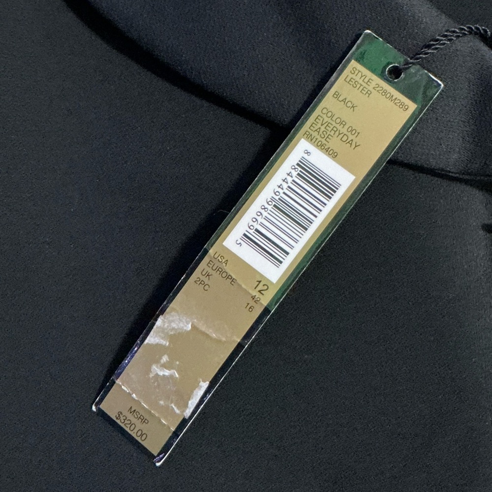 ARTHUR S. LEVINE TAHARI LUXE Lester Tuxedo Blazer 12 20.5” p2p Black $320 NWT - Picture 6 of 14
